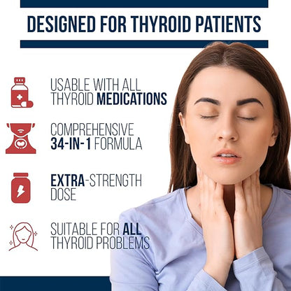 Dr. Westin Childs - Thyroid Daily Essentials - Multivitamin for Women with Immune & Stress Support - Iodine, Zinc, Selenium, Fulvic Acid, Activated B Vitamins, K2, L-Tyrosine, Rhodiola - 240 Capsules