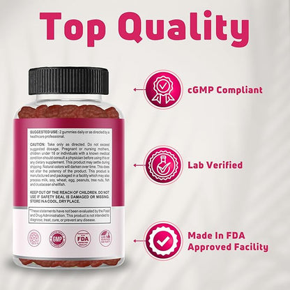 Hair Skin and Nails Gummies with Biotin (6000mcg), Collagen & PABA - Hair, Skin, and Nails Vitamins for Women and Men - Supports Hair Growth, Stronger Nails, Healthy Skin - 30 Servings