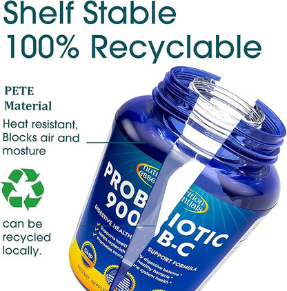 Nutrition Essentials GMP Certified Probiotic Dietary Supplement 6 Bottles 360 Capsules