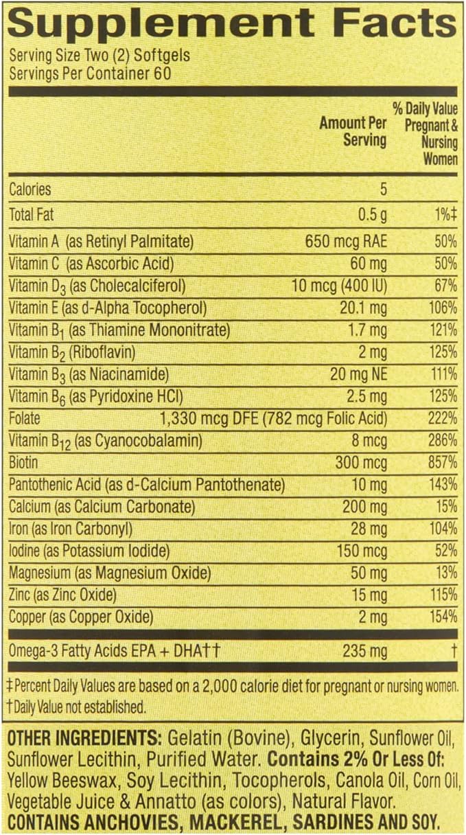 LUAL Spring Valley Mini Prenatal Vitamins for Women Softgels Bundle 45 Diabetes Decoded. Mini Prenatal Vitamins for Women 120 Soft Gels