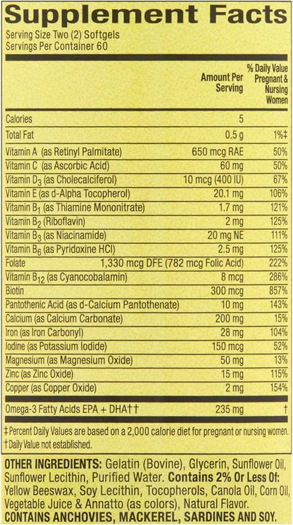 LUAL Spring Valley Mini Prenatal Vitamins for Women Softgels Bundle 45 Diabetes Decoded. Mini Prenatal Vitamins for Women 120 Soft Gels