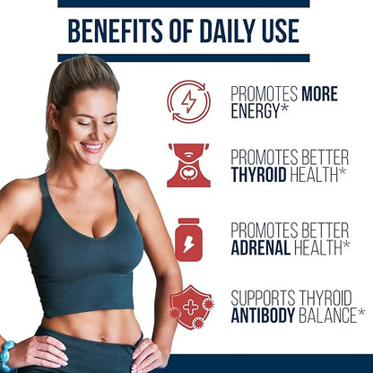 Dr. Westin Childs - Thyroid Daily Essentials - Multivitamin for Women with Immune & Stress Support - Iodine, Zinc, Selenium, Fulvic Acid, Activated B Vitamins, K2, L-Tyrosine, Rhodiola - 240 Capsules
