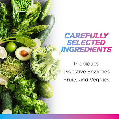 Livingood Daily Greens & Superfood Powder, Super Greens for Gut Health, Green Juice Powder with Spirulina, Chlorella, and Digestive Enzymes, Probiotics for Digestive Support, Berry, 30 Servings