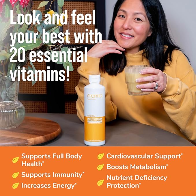 Manna Vitamins Evolved Liposomal Multivitamin - Daily Multivitamin Provides 20 Vitamins and Minerals - Multivitamins for Men and Women - Boosts Immune System, Supports Energy and Metabolism 3 Pack