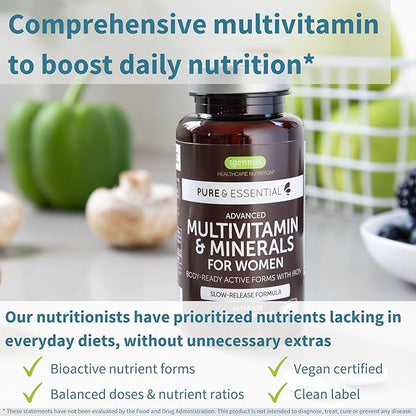 Igennus High Potency Methylated Multivitamin for Women, Pure & Clean Ingredients, MTHFR Supplement with Active B-Vitamins, Vitamin K2 MK7, Gentle Iron, Sustained Released, Non-GMO & Halal, 180 Tablets