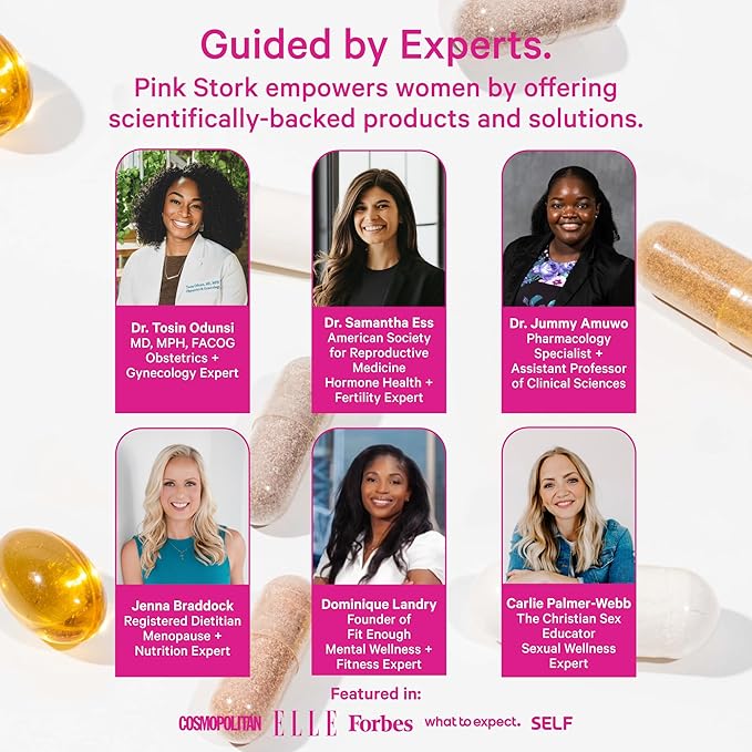Pink Stork Hormone Balance Gummies for Women – PMS, Menopause & Estrogen Support – Mood, Bloating, Hot Flashes & Energy – Red Raspberry Leaf, Black Cohosh, Primrose – 60 Vegan Gummies
