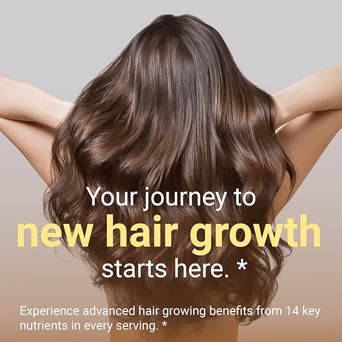 Micro Ingredients Hair Growth Vitamins for Women & Men, 120 Capsules | 14-in-1 Formula with Biotin, Collagen, Keratin, Saw Palmetto & More | Thicker, Fuller, Nourishes Thinning & Loss Hair Support