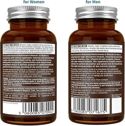 Igennus Methylated Multivitamin for Men & Women 2-Pack, All-Day Nutrient Delivery, Pure & Clean, Methylfolate & Methylcobalamin, High Strength MTHFR Supplement, Non-GMO & Halal, 30 Day Supply