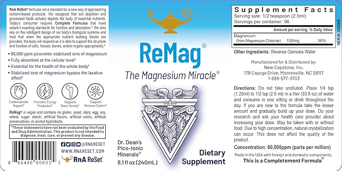 RnA ReSet - The Longevity Bundle - ReMag Magnesium, Vitamin C, Vitamin D, ReAline Vitamin B Complex