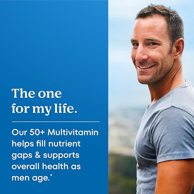 One A Day Men’s 50+ Healthy Advantage Multivitamin, Multivitamin for Men with Vitamins A, C, E, B6, B12, Calcium and Vitamin D, Tablet, 200 Count (Pack of 1)