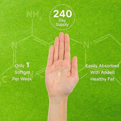 DEAL SUPPLEMENT Vitamin D3 50,000 IU + K2 MK7 200mcg Softgels, 240 Count | 2-in-1 Complex with Virgin Coconut Oil | Supports Heart, Bone, Teeth & Immune Health | Easy to Swallow